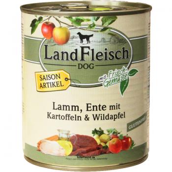 Landfleisch Classic Lamm & Ente & Kartoffeln &Wildapfel / 12 x 400g / 6 x 800g