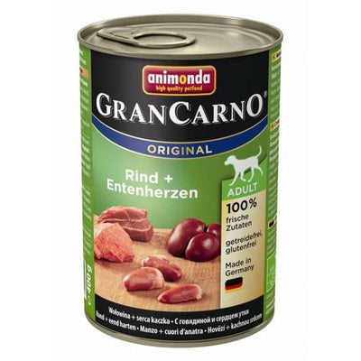 Animonda Dog Dose GranCarno Adult Rind & Entenherzen – 6x400g, ohne Zusatzstoffe