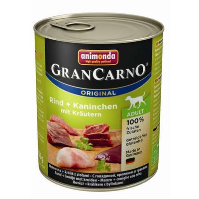 Animonda GranCarno Adult Rind & Kaninchen mit Kräutern - 6x800g
