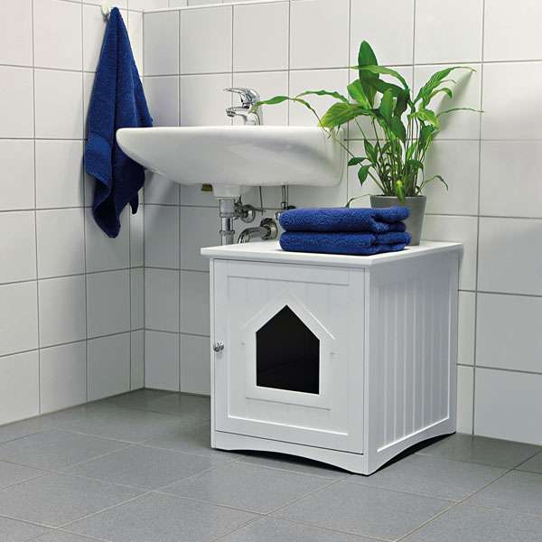 Trixie Katzenhaus für Toiletten - versteckt Katzentoilette, einfach zu reinigen