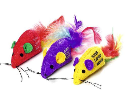 Karlie Supermäuse - 3er Set – mit Catnip-Duftstoff