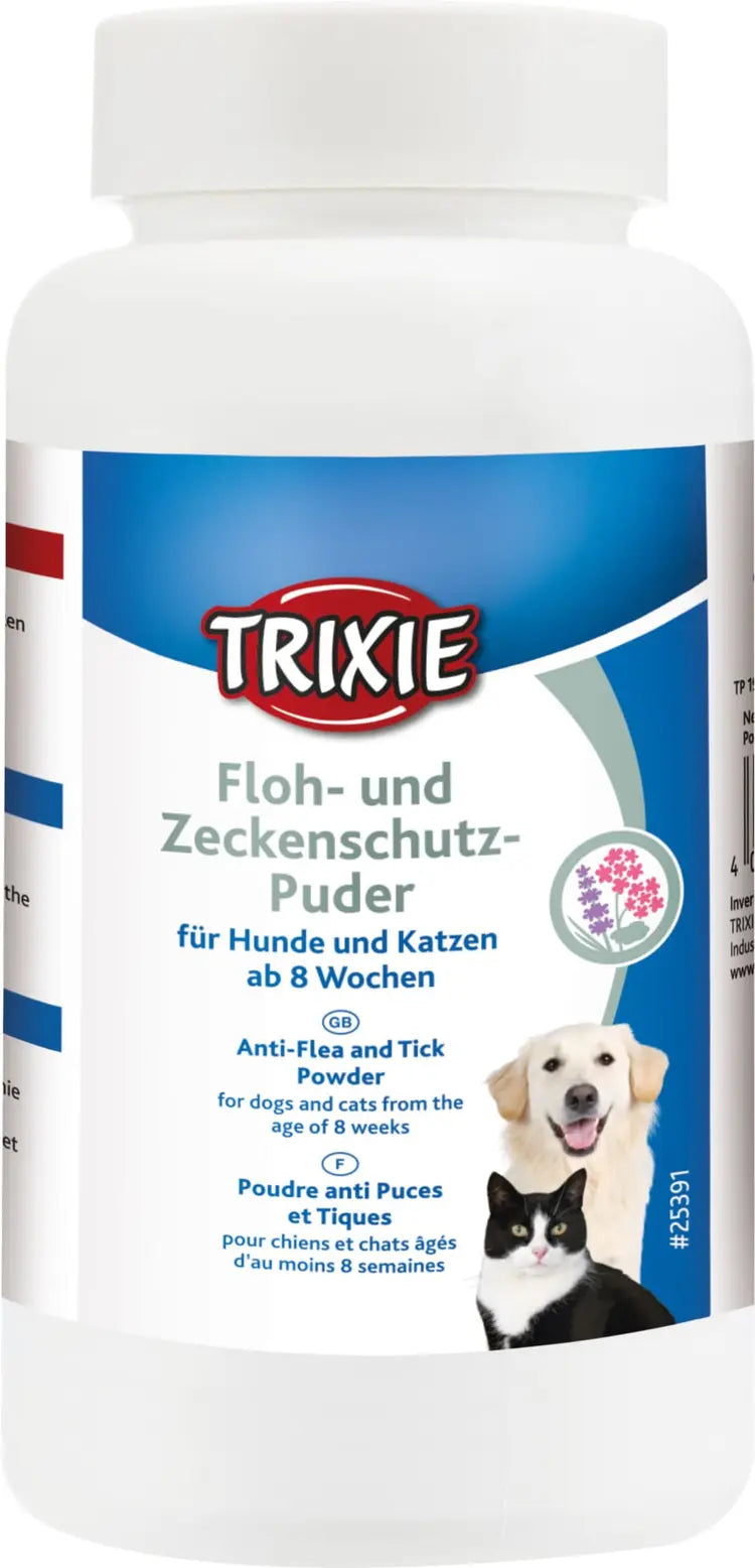 Trixie Floh- und Zeckenschutz-Puder – für Hunde und Katzen, 150 g