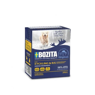 Bozita Dog Tetra Recard Happen in Gelee Hühnchen & Reis - 6x370g – stärkt das Immunsystem