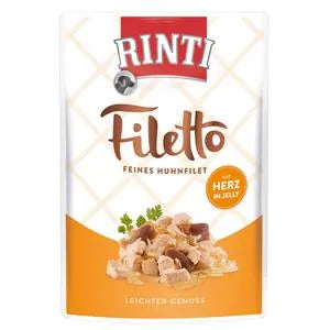Rinti Filetto Jelly Huhn & Hühnerherz - 24x100g