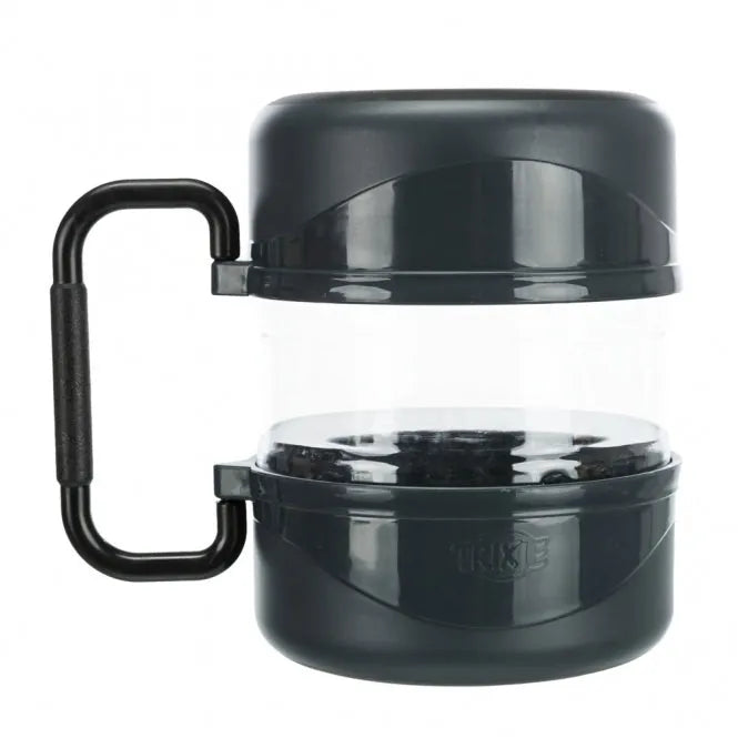 Trixie Reise-Set aus 2 Näpfen und Futterbehälter – 0,75 l