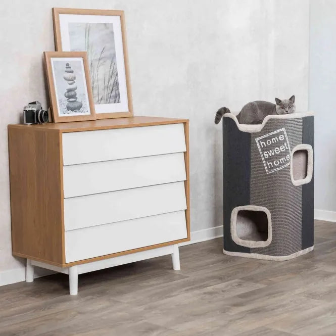 Trixie Cat Tower Jorge – mit Plüsch und Wendekissen