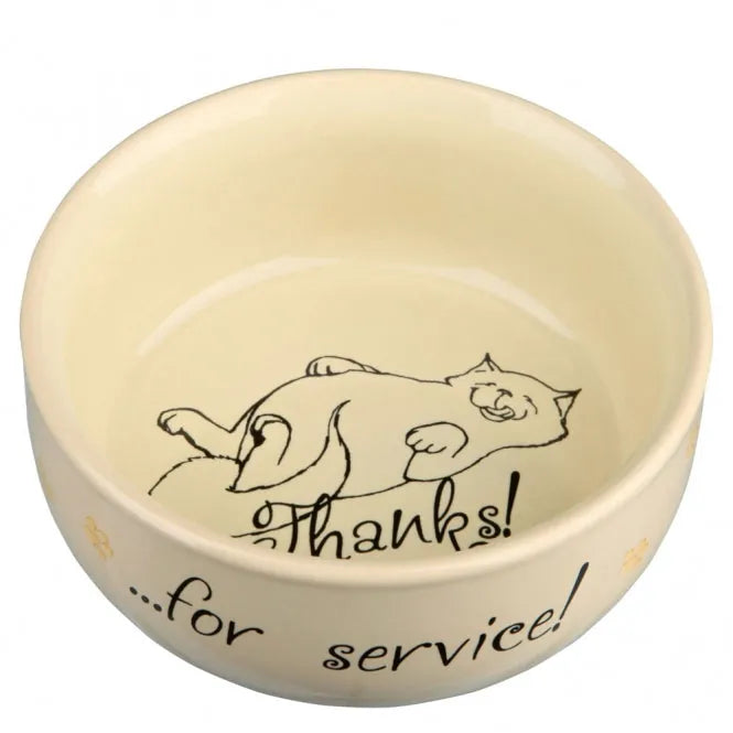 Trixie Keramiknapf Thanks for service! – 0,3 l