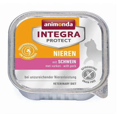 Animonda Cat Schale Integra Protect Niere mit Schwein - Diätfutter für Katzen (16x100g)