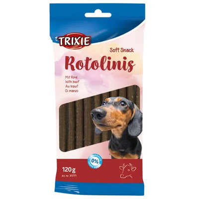 Trixie Rotolinis mit Rind - 12 Stück/120g – Zuckerfrei