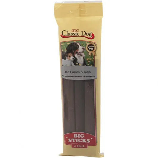 Classic Dog Big Sticks Lamm & Reis - 16x3er Pack