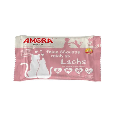 Amora Cat PB feine Mousse reich an Lachs 4x - 10x100g