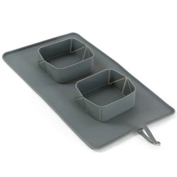 PROCYON Rollbarer Silikon-Doppelnapf - ideal für Reisen