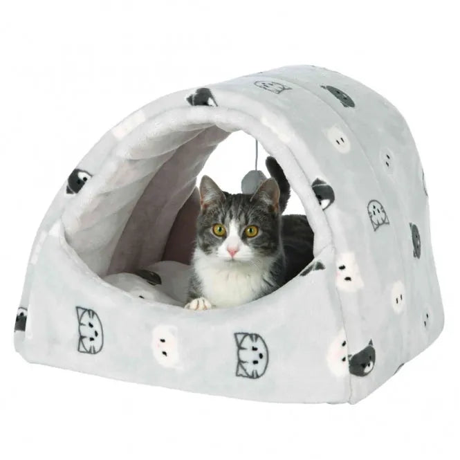 Trixie Kuschelhöhle Mimi - 42 x 35 x 35 cm – mit Spielzeug am Band