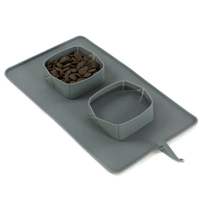 PROCYON Rollbarer Silikon-Doppelnapf - ideal für Reisen