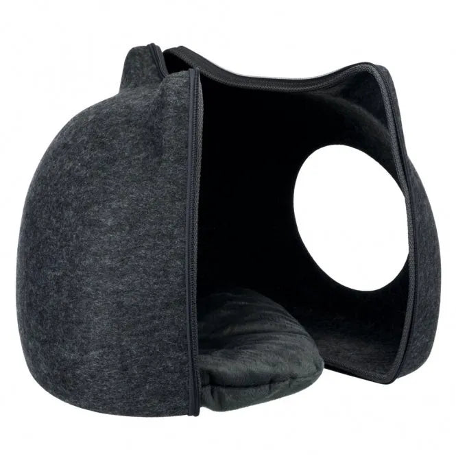 Trixie Kuschelhöhle Cat - 38 x 35 x 37 cm – isolierend und schmutzabweisend