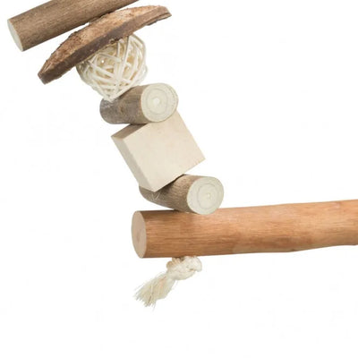 Trixie Knabberschaukel, Kokosnuss/Holz/Rattan – für Vögel