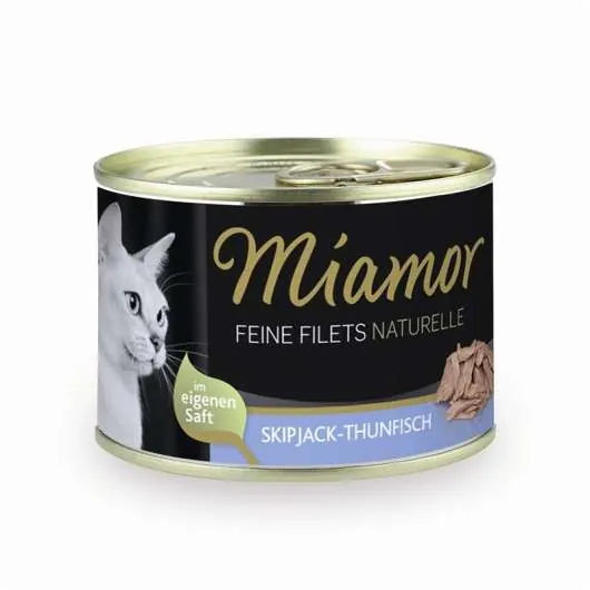 Miamor Feine Filets Naturelle Skipjack-Thunfisch - 12x156g Dose