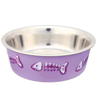 Trixie Edelstahlnapf mit Kunststoffmantel – rutschfest, 0,3 l