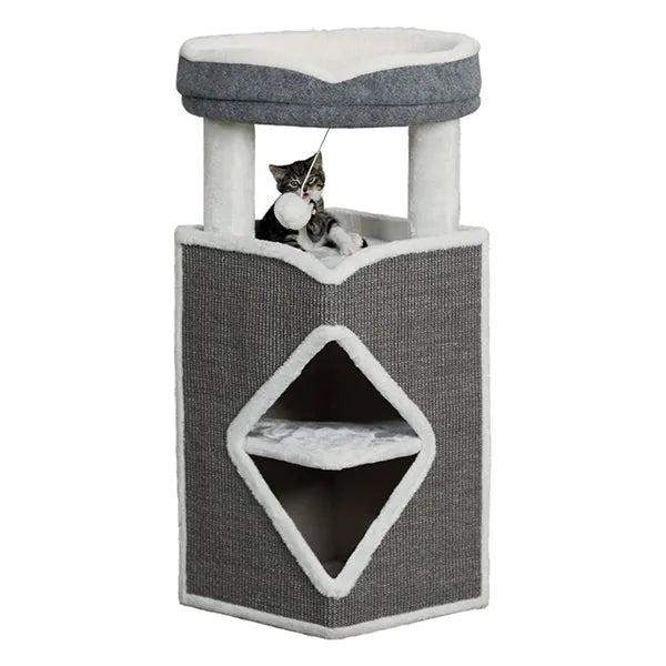 Trixie Cat Tower Arma – mit Plüsch und Sisalkratzflächen