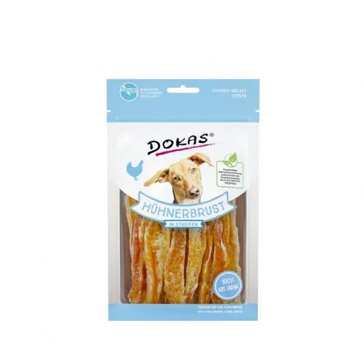 Dokas Dog Snack Hühnerbrust in Streifen