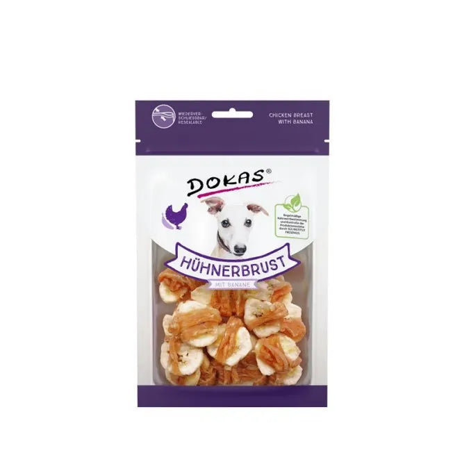 Dokas Dog Snack Hühnerbrustfilet mit Banane – leckerer Hundesnack