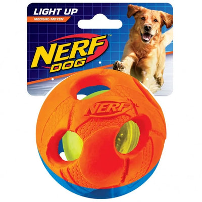 NERF Dog Iluma-Action LED-Ball für Hunde – Spielspaß bei Tag und Nacht