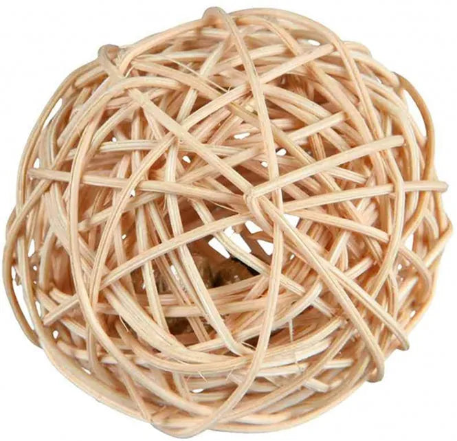 Trixie Weidenball mit Schelle - 4 cm – Spielvergnügen für Kleinnager
