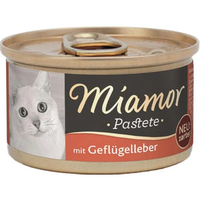 Miamor Pastete Geflügelleber - 12x85g – zarte Fleischpastete