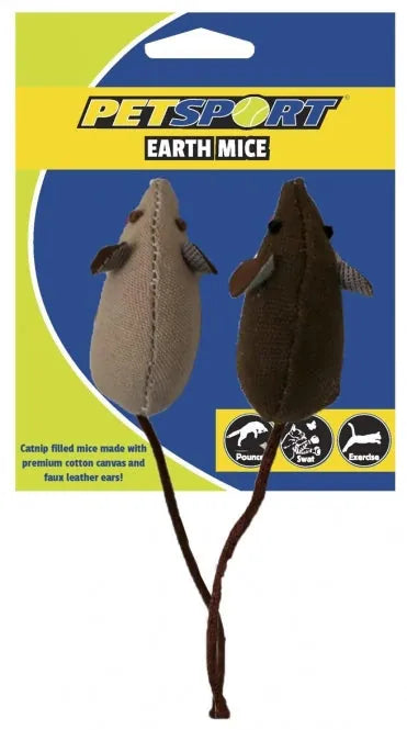 Baumwoll-Mäuse mit Catnip - Doppelpack für Katzen