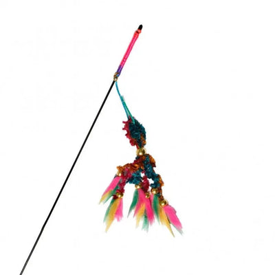 Karlie Flamingo Katzenangel mit Samtrute – interaktives Spielzeug