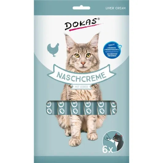 Dokas Cat Snack Nasch-Creme mit Leber - 12x90g