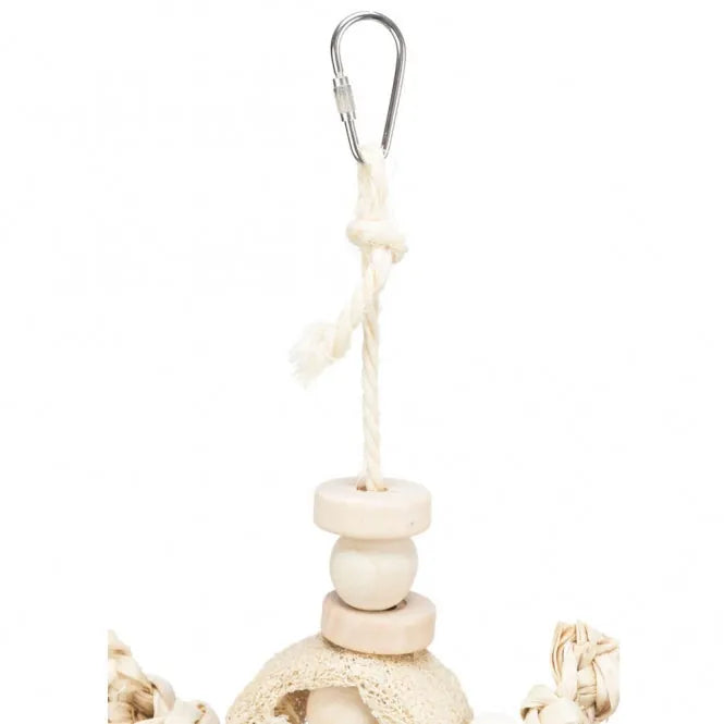 Trixie Naturspielzeug mit Bananenblättern, Holz und Luffa – für Vögel