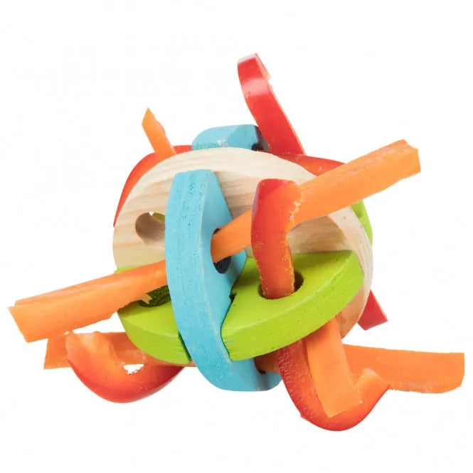Trixie Spiel- und Snackball aus Holz - für Kleintiere, 7,5 cm