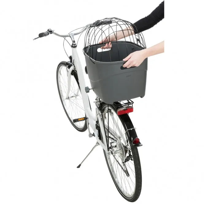 Trixie Fahrradkorb für Gepäckträger - mit Gitter und Klapperschutz