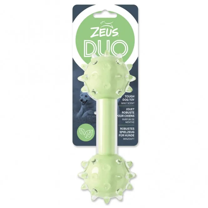 Zeus Duo Hantel mit Noppen und Minzduft – robustes Hundespielzeug