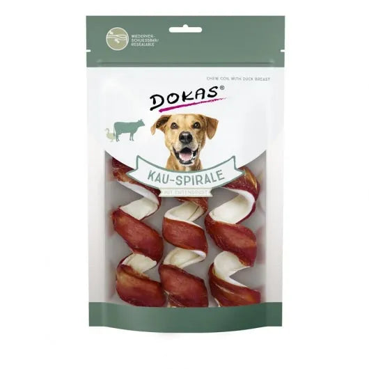 Dokas Kauspirale für Hunde mit Entenbrust, 110 g