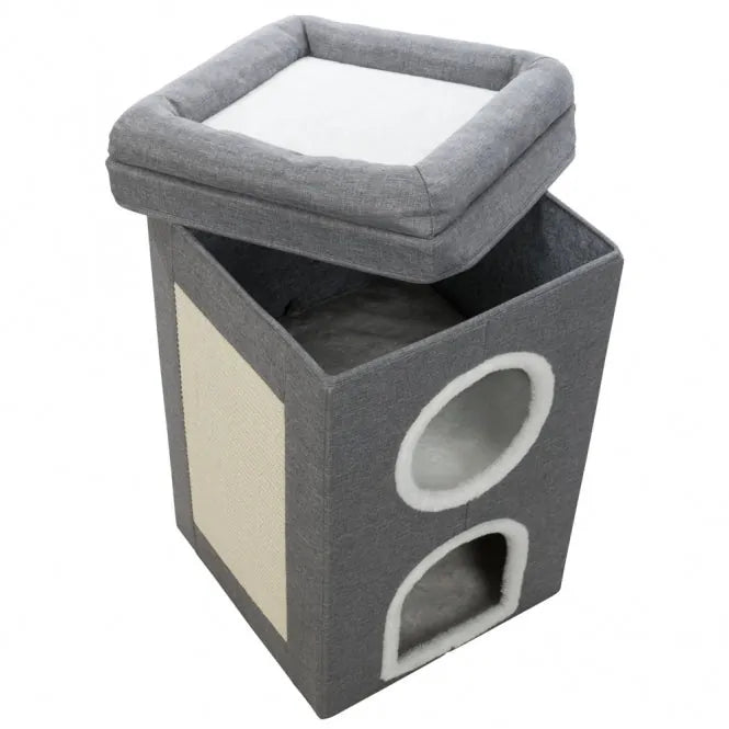 Trixie Kratztonne Cat Tower Saul – platzsparend und bequem