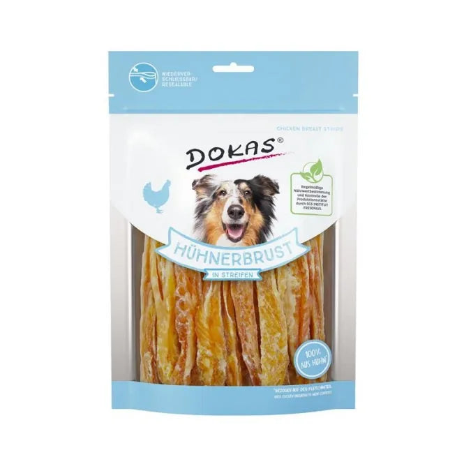 Dokas Dog Snack Hühnerbrust in Streifen