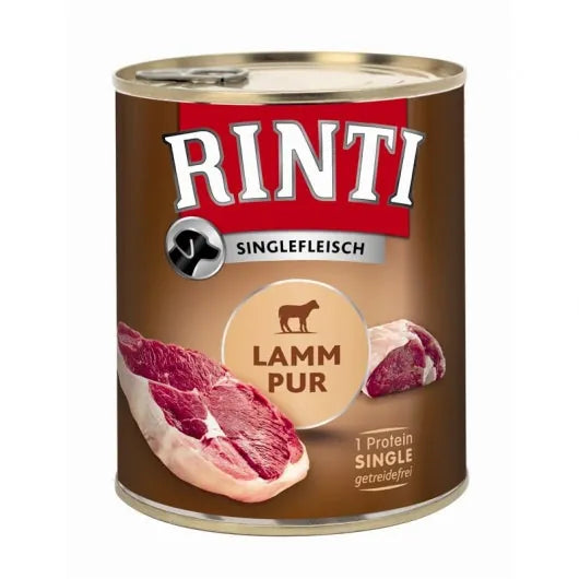 Rinti Singlefleisch Lamm pur – 70 % Lamm, ideal für empfindliche Hunde