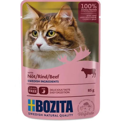 Bozita Pouch Häppchen in Gelee mit Rind - 12x85g