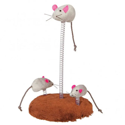Trixie Mouse Family auf Federn - animiert zum Spielen für Katzen