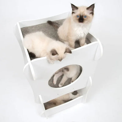 Vesper Katzenhaus Condo - Weiß – stylisch und komfortabel für Katzen