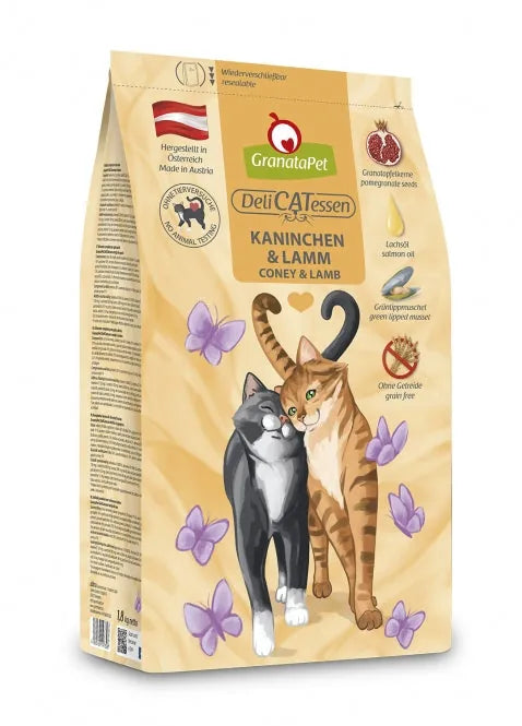 GranataPet DeliCatessen Kaninchen & Lamm für Katzen – Immunstärkung und Zellschutz
