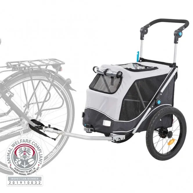 Trixie Fahrrad-Anhänger für Hunde – schnell auf- und abbaubar, mit Regenschutz