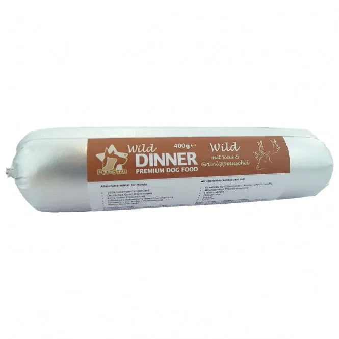 Wild Dinner Gourmet-Wurst Wild mit Reis – 100% Lebensmittelstandard