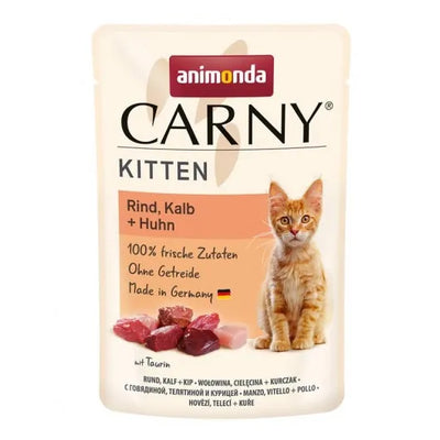 Animonda Carny PB Kitten Rind, Kalb + Huhn - 12x85g