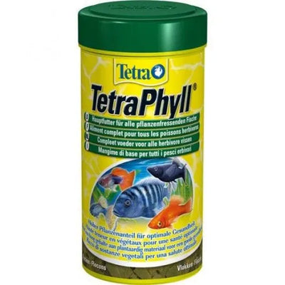 Tetra Phyll – Flockenfutter für pflanzenfressende Zierfische (250 ml)