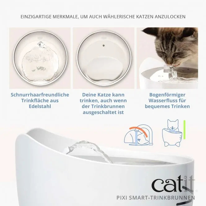 Catit PIXI Smart-Trinkbrunnen - 2 Liter mit UVC-Sterilisation