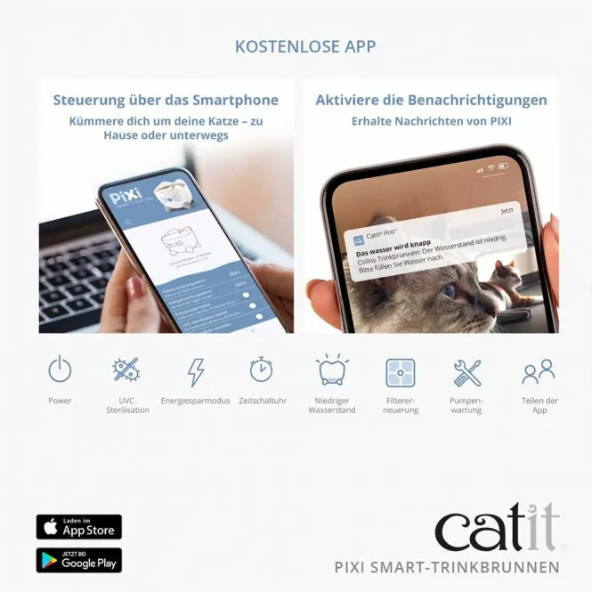 Catit PIXI Smart-Trinkbrunnen - 2 Liter mit UVC-Sterilisation