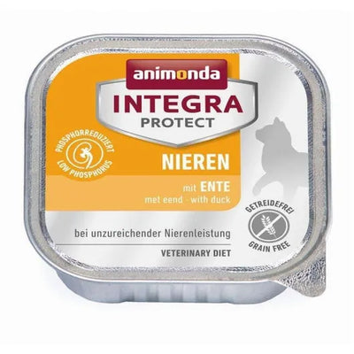 Animonda Cat Schale Integra Protect Niere mit Ente - Diätfutter für Katzen (16x100g)